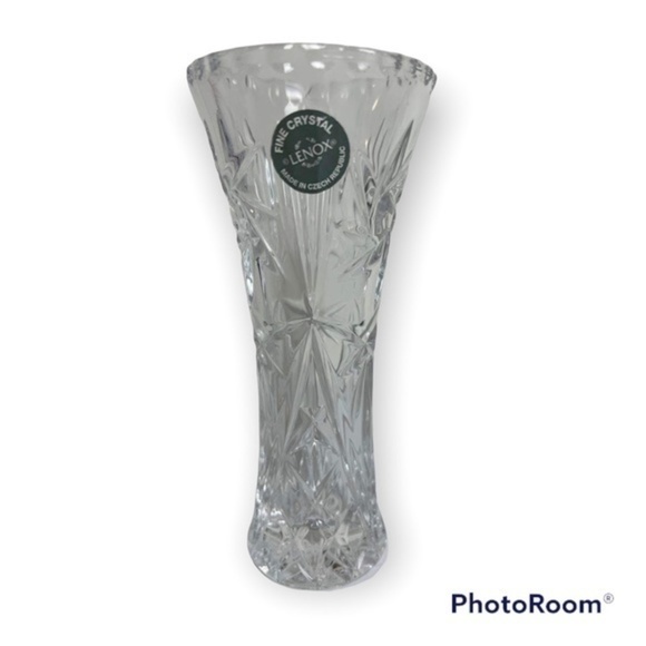 Lenox Crystal Bud Vase Pinwheel Cut Design - Picture 5 of 16